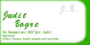 judit bogre business card